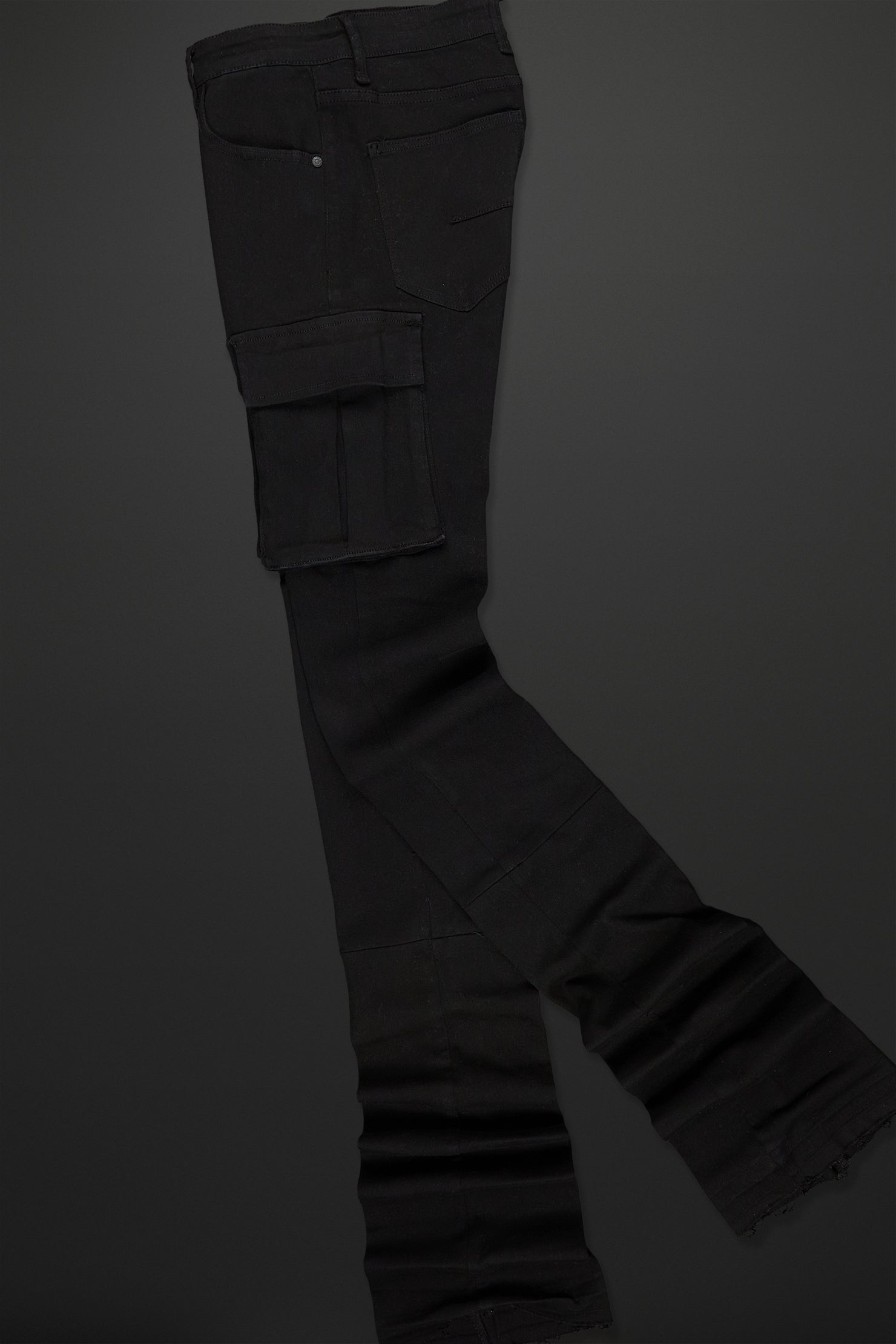 Nemy Black Super Stacked Flare Jean