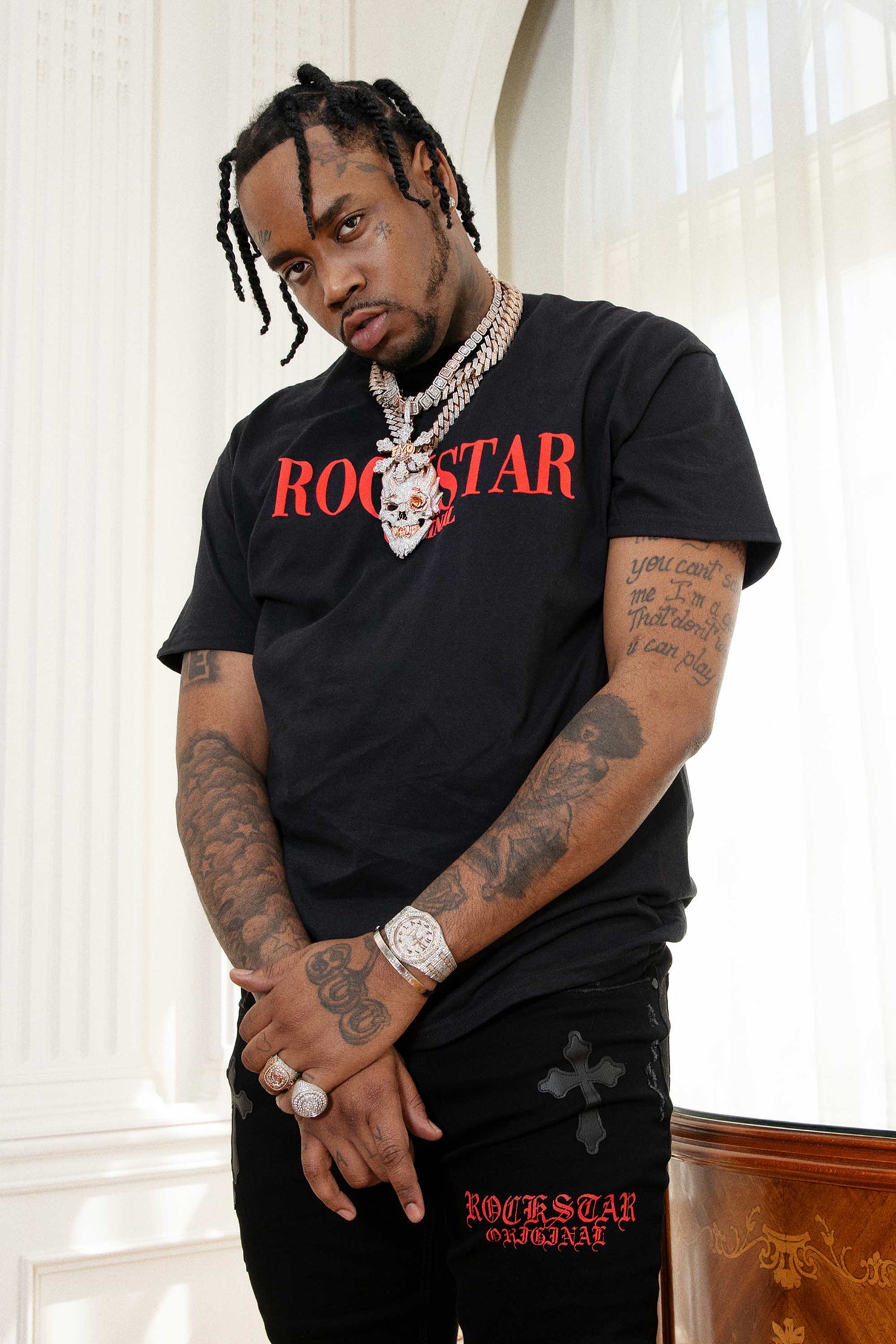 Octavio Printed T-Shirt- Black