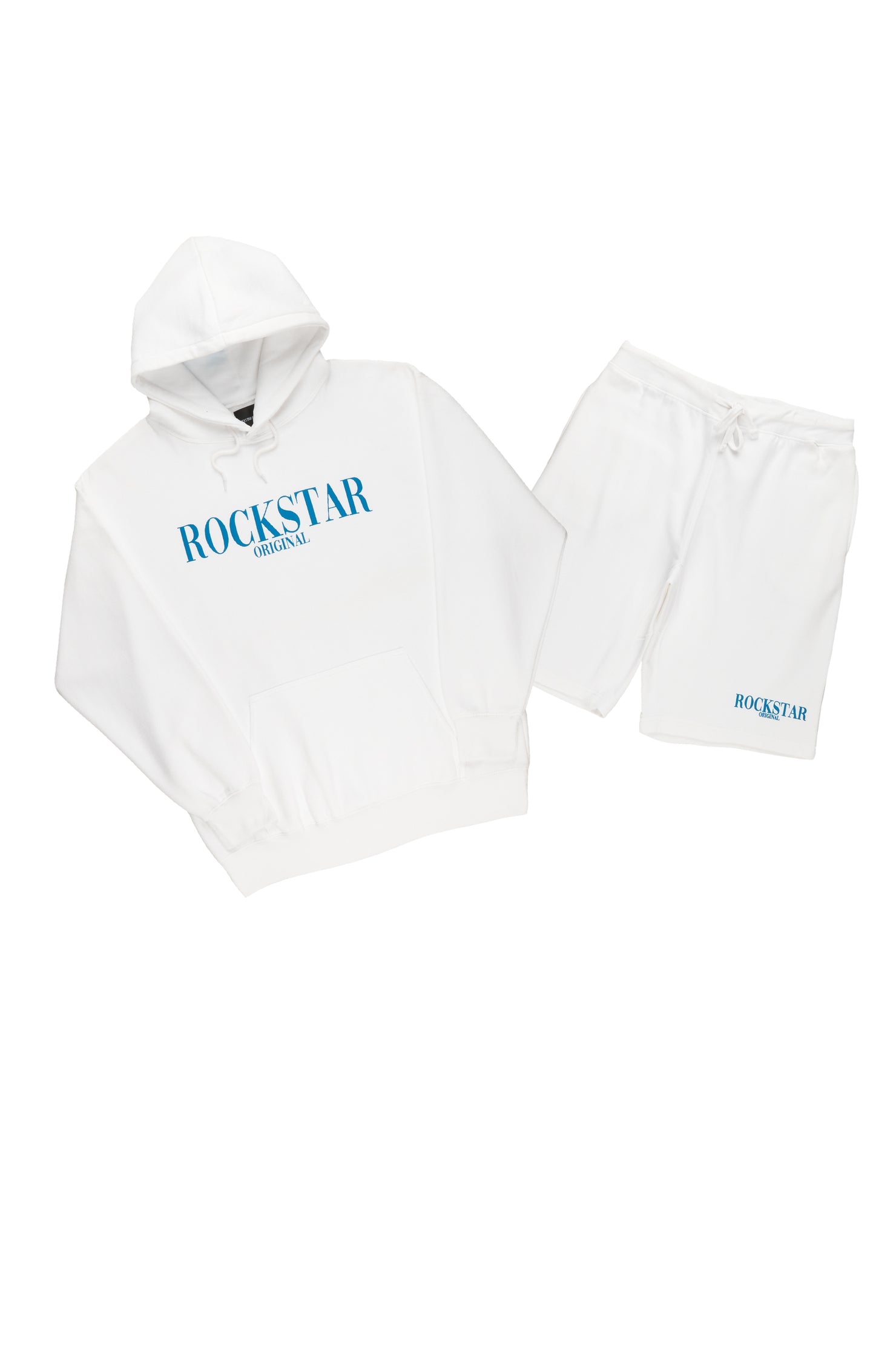 Octavio White Hoodie Short Set