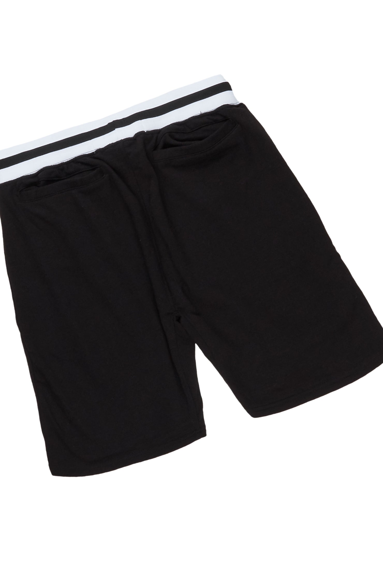 Osman Black Graphic T-Shirt Short Set