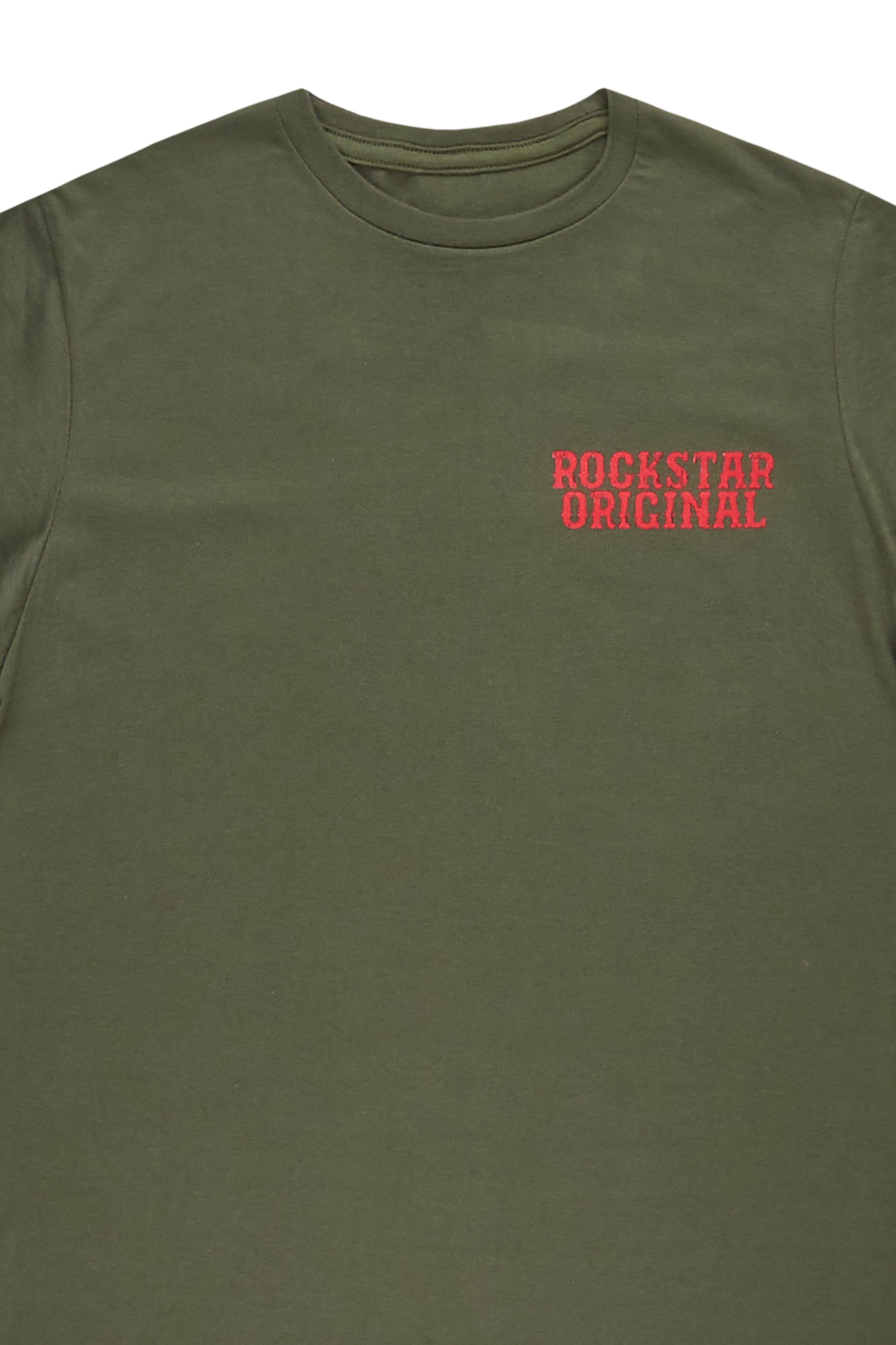 Posse Olive/ Red Graphic T-Shirt
