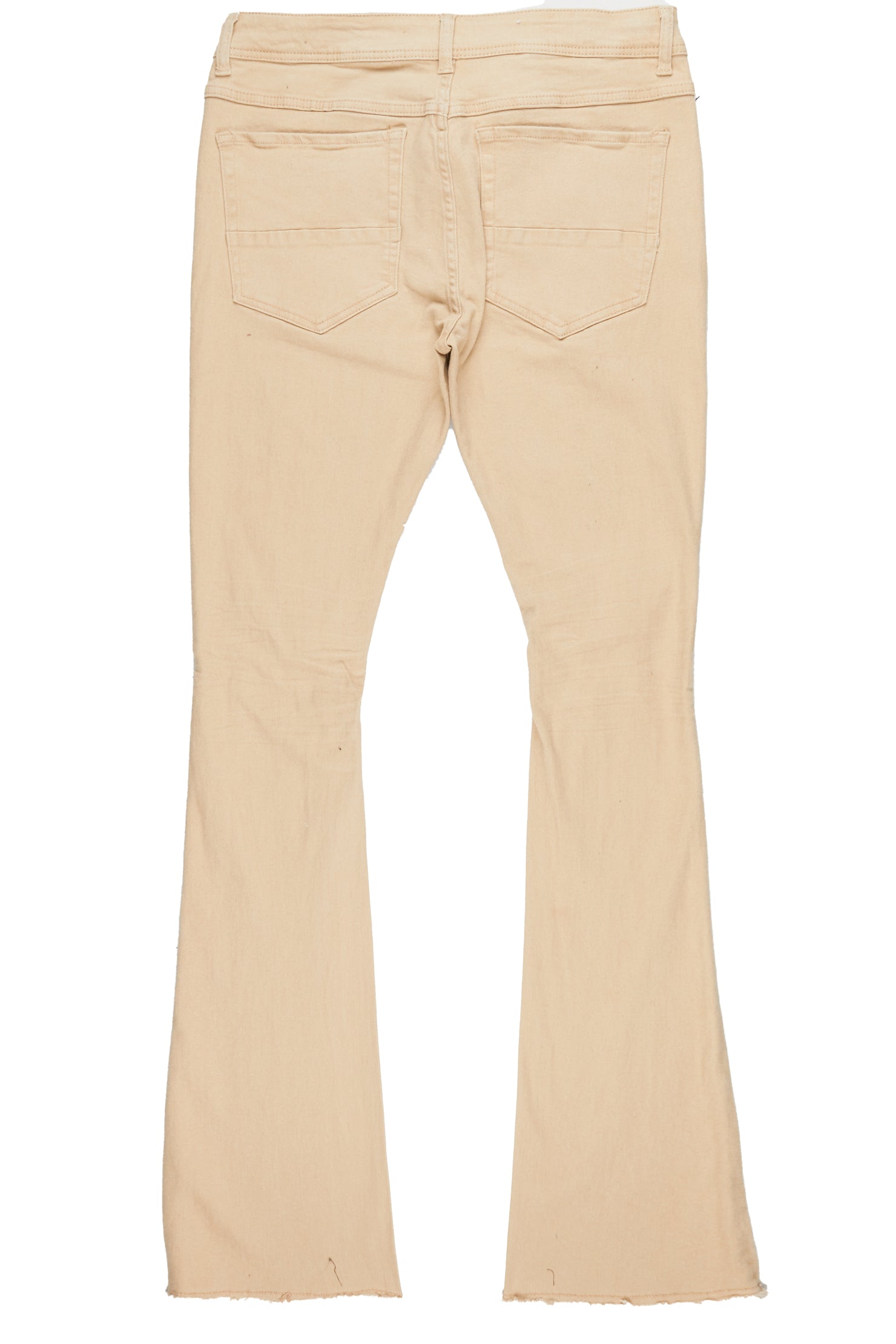 Rebel Khaki Stacked Flare Jean