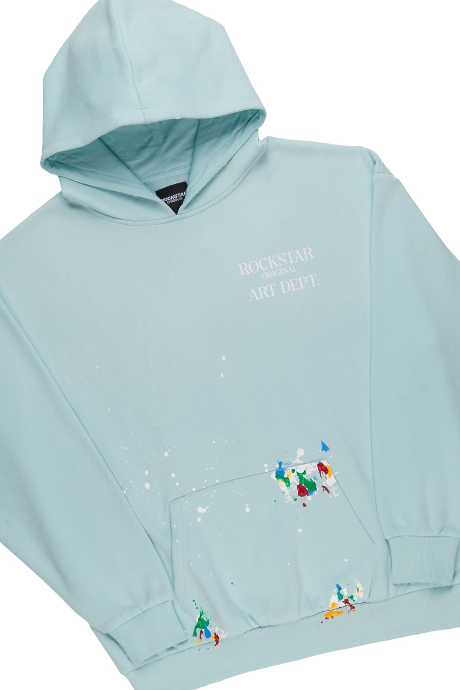 Rockstar Art Dist. Baby Blue Graphic Hoodie Track Set
