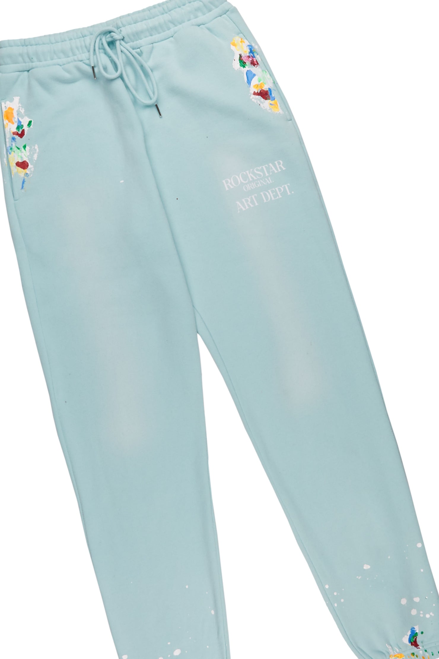 Rockstar Art Dist. Baby Blue Graphic Hoodie Track Set