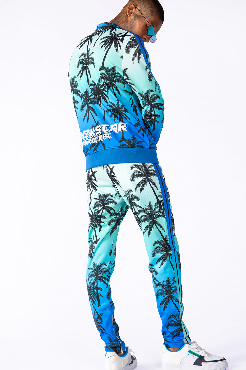 Eves Palm Print Set (Blue)