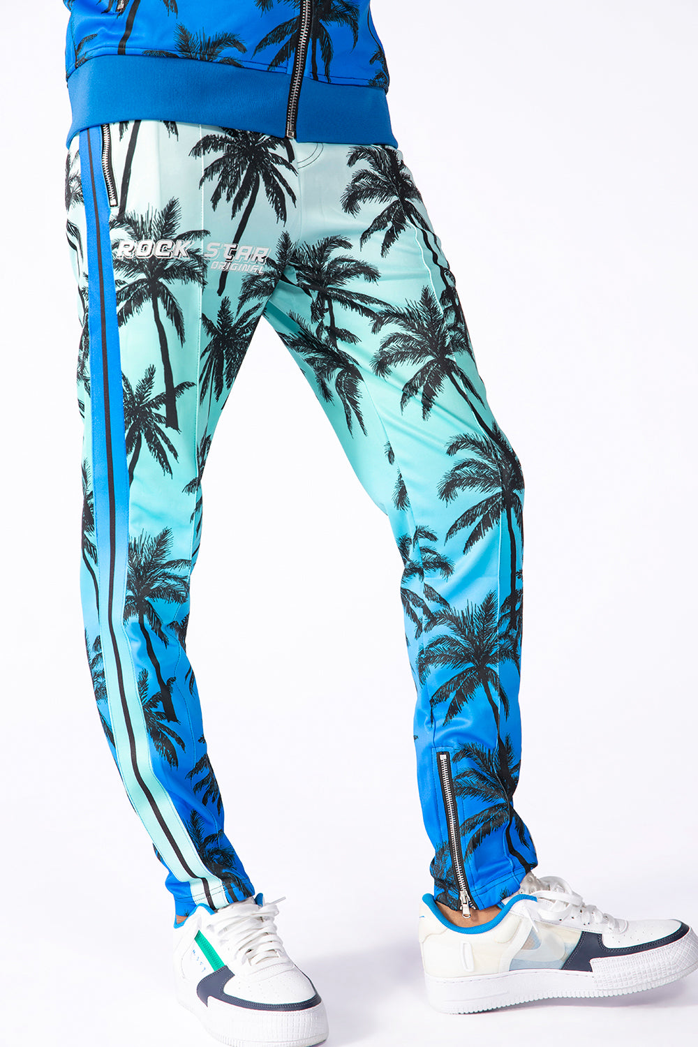 Eves Palm Print Set (Blue)