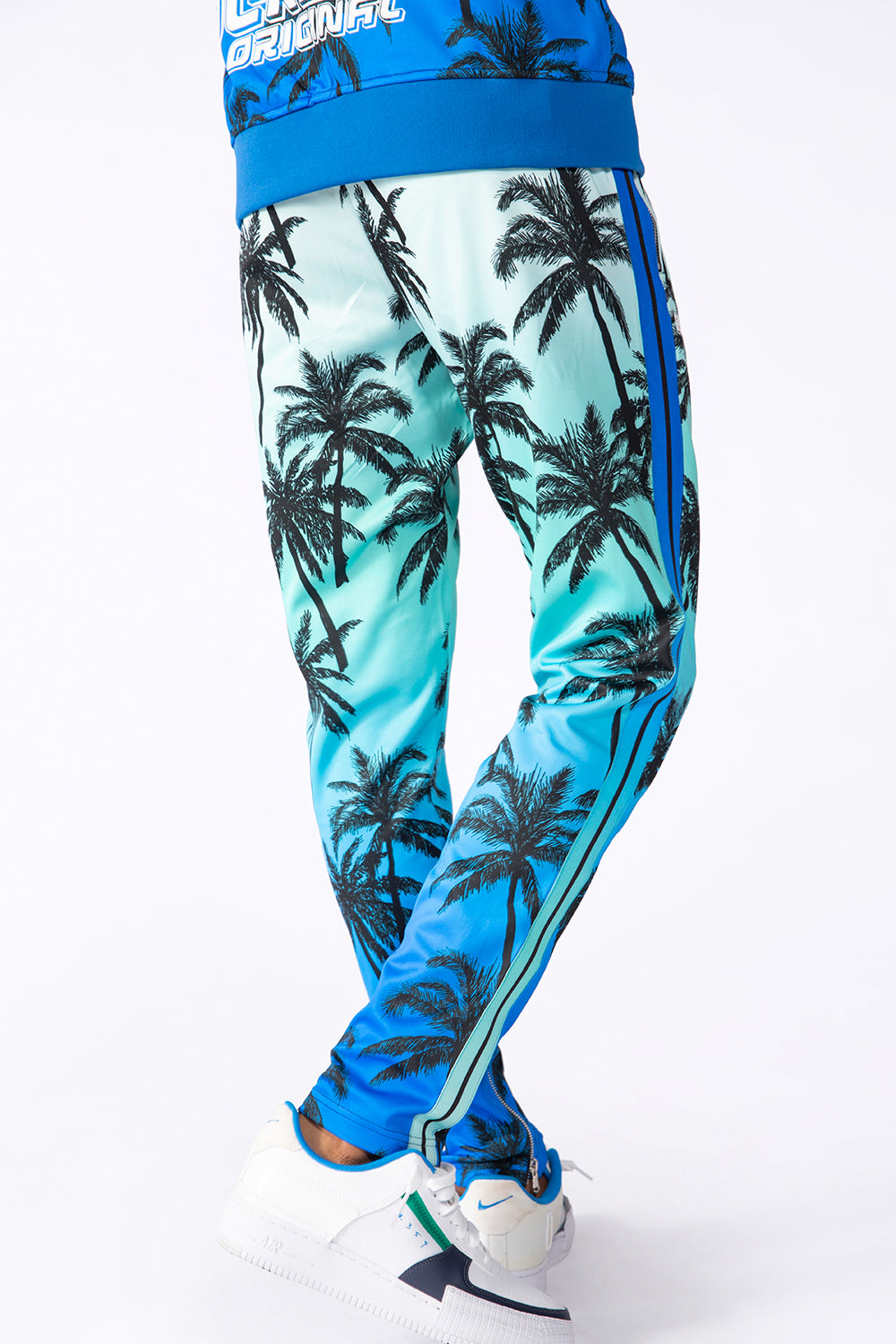 Eves Palm Print Set (Blue)