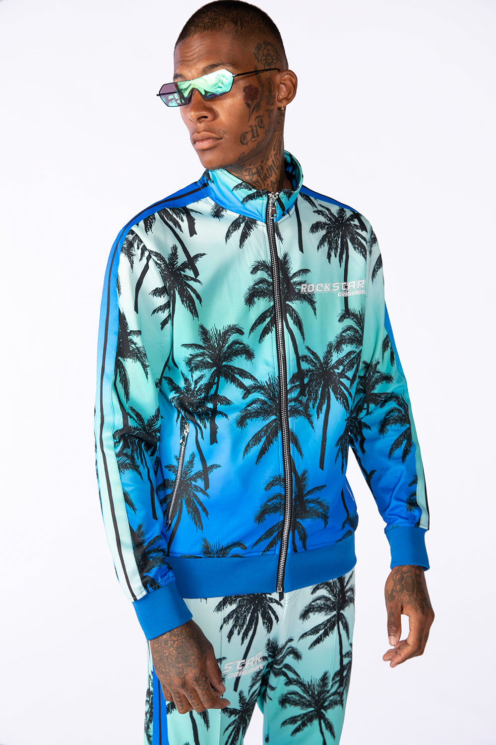 Eves Palm Print Set (Blue)