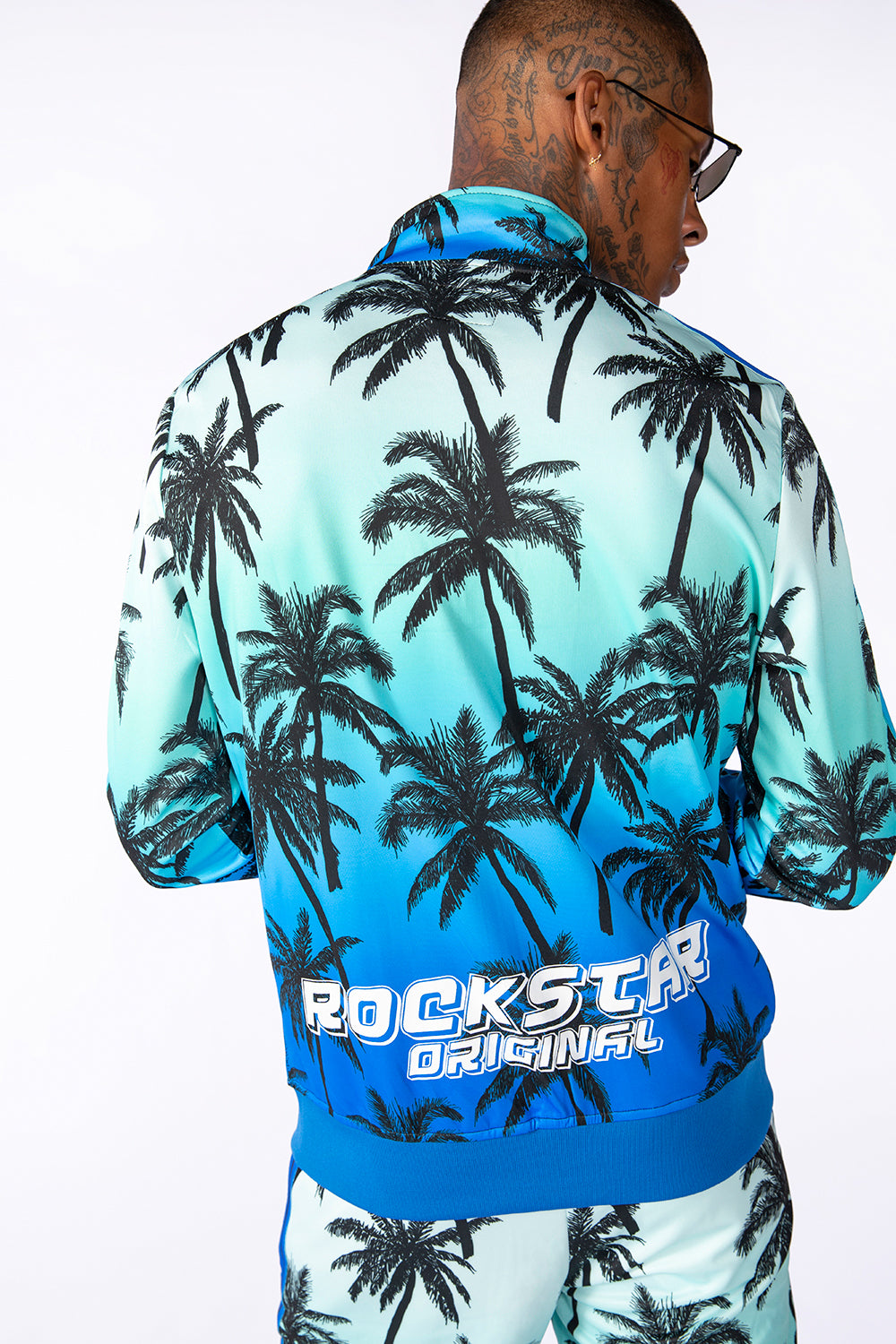 Eves Palm Print Set (Blue)