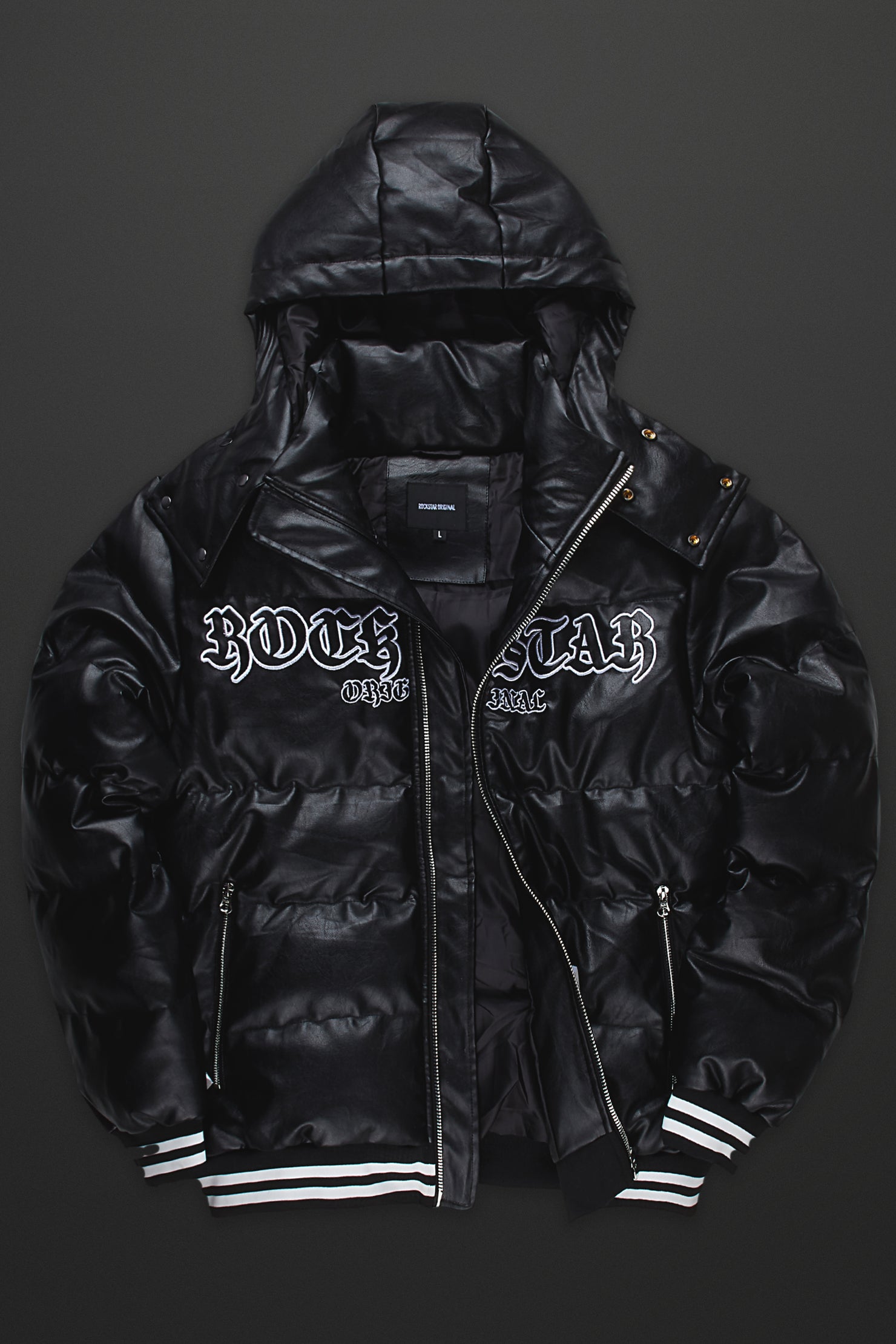 Sir Black Graphic Puffer Jacket