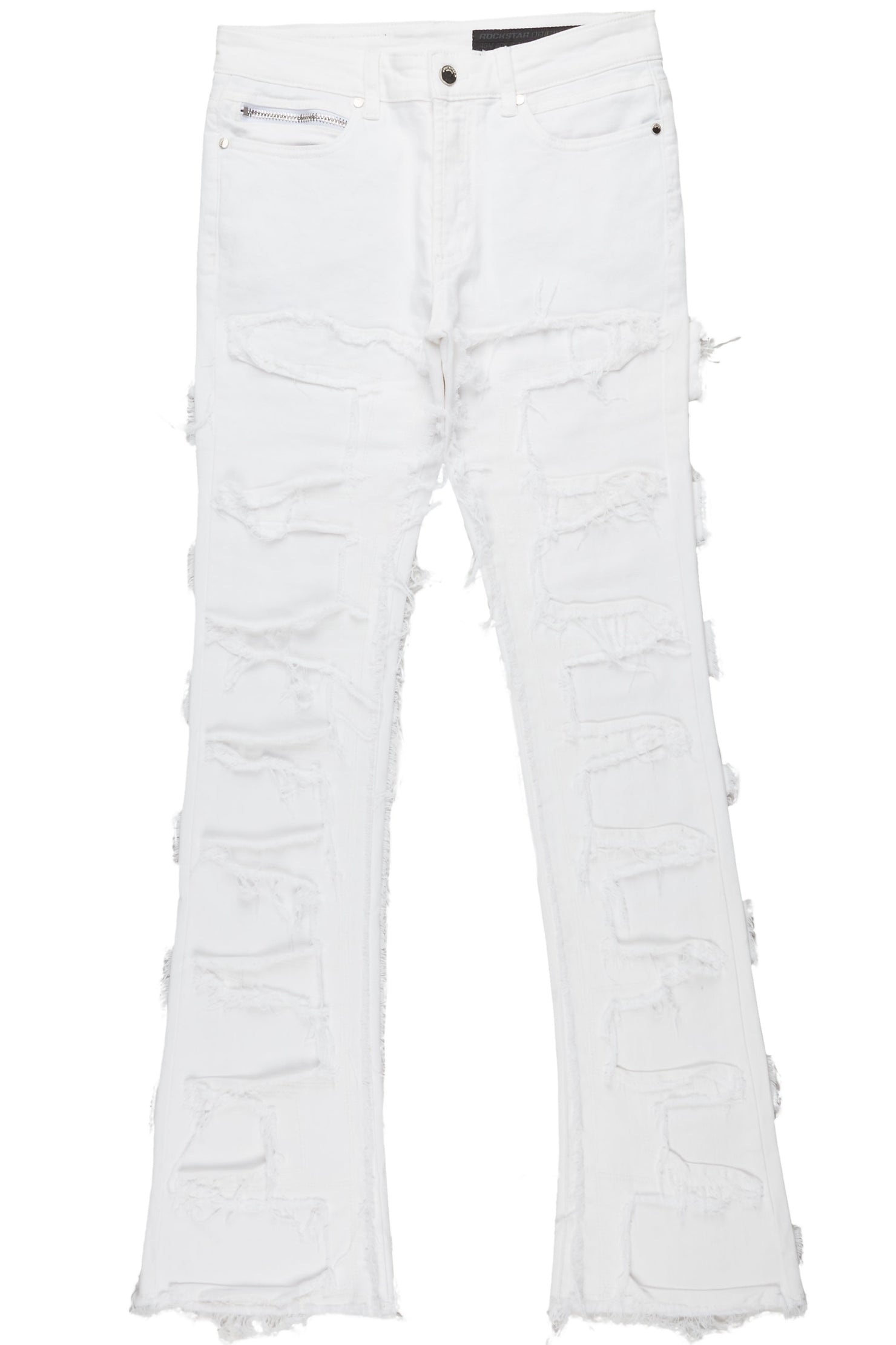 Shake White Stacked Flare Jean