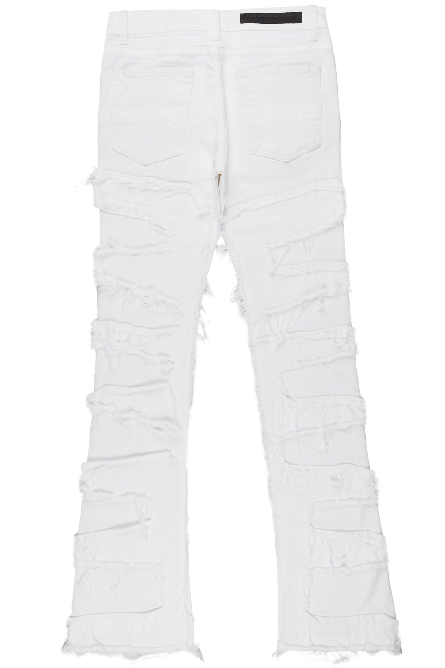 Shake White Stacked Flare Jean