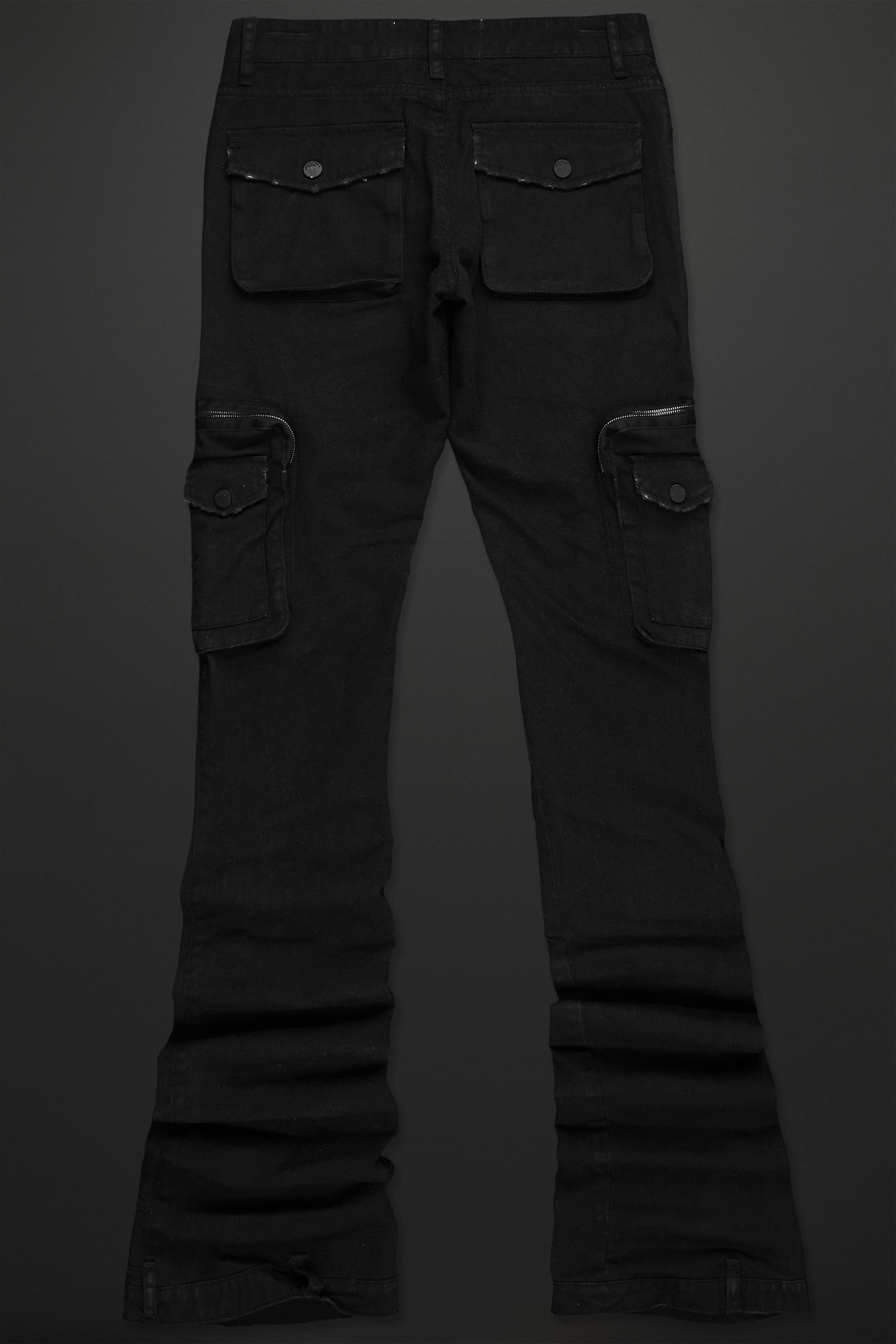 Sutton Black Super Stacked Flare Jean