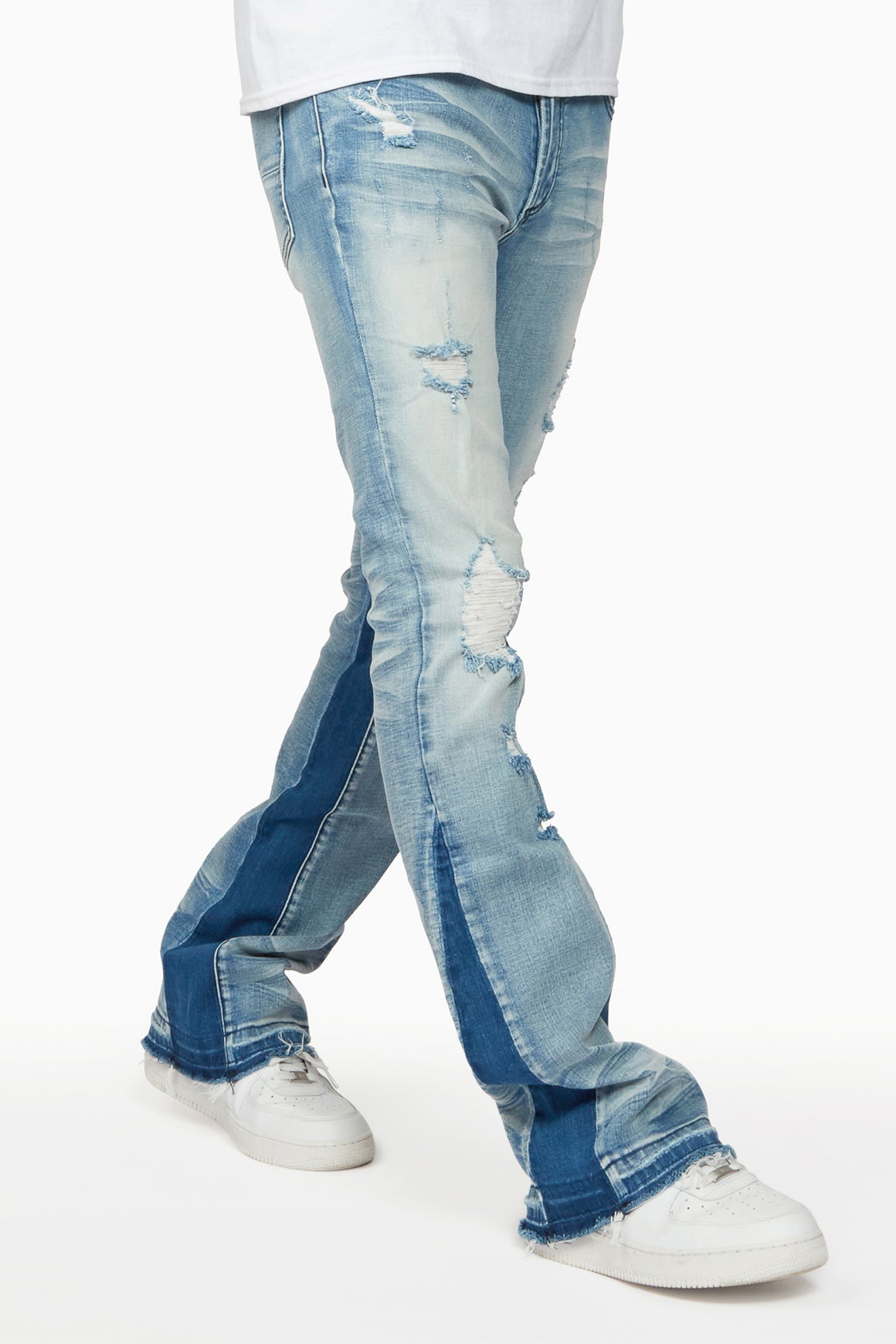 Tibbs Blue Stacked Flare Jean