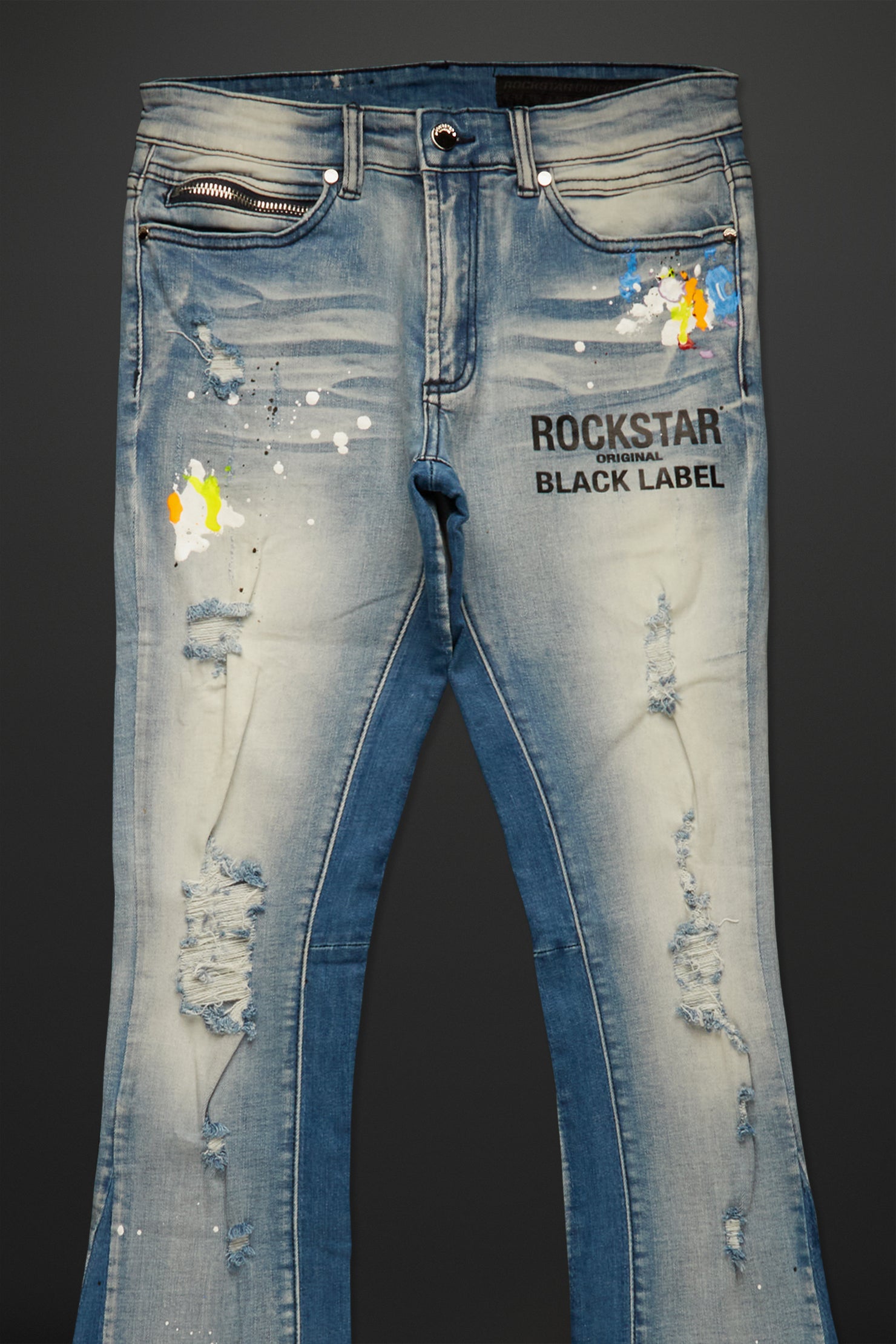 Linus Blue Stacked Flare Jean