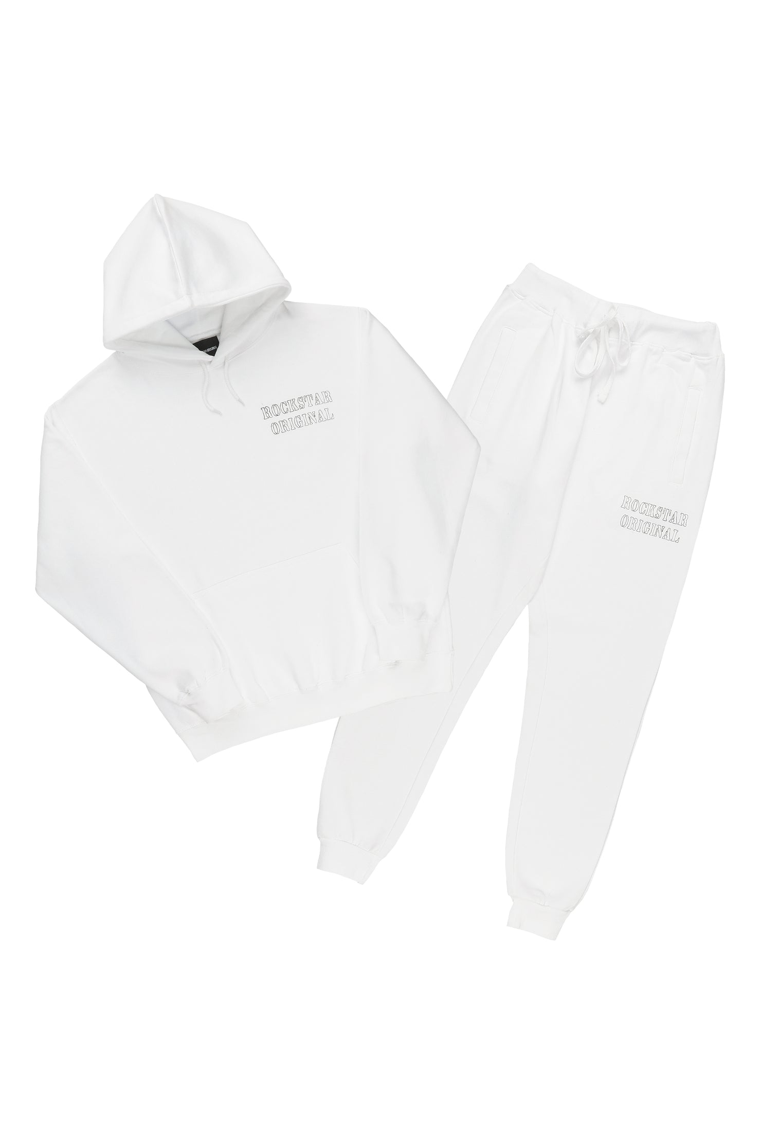 Toxic White Hoodie Track Set