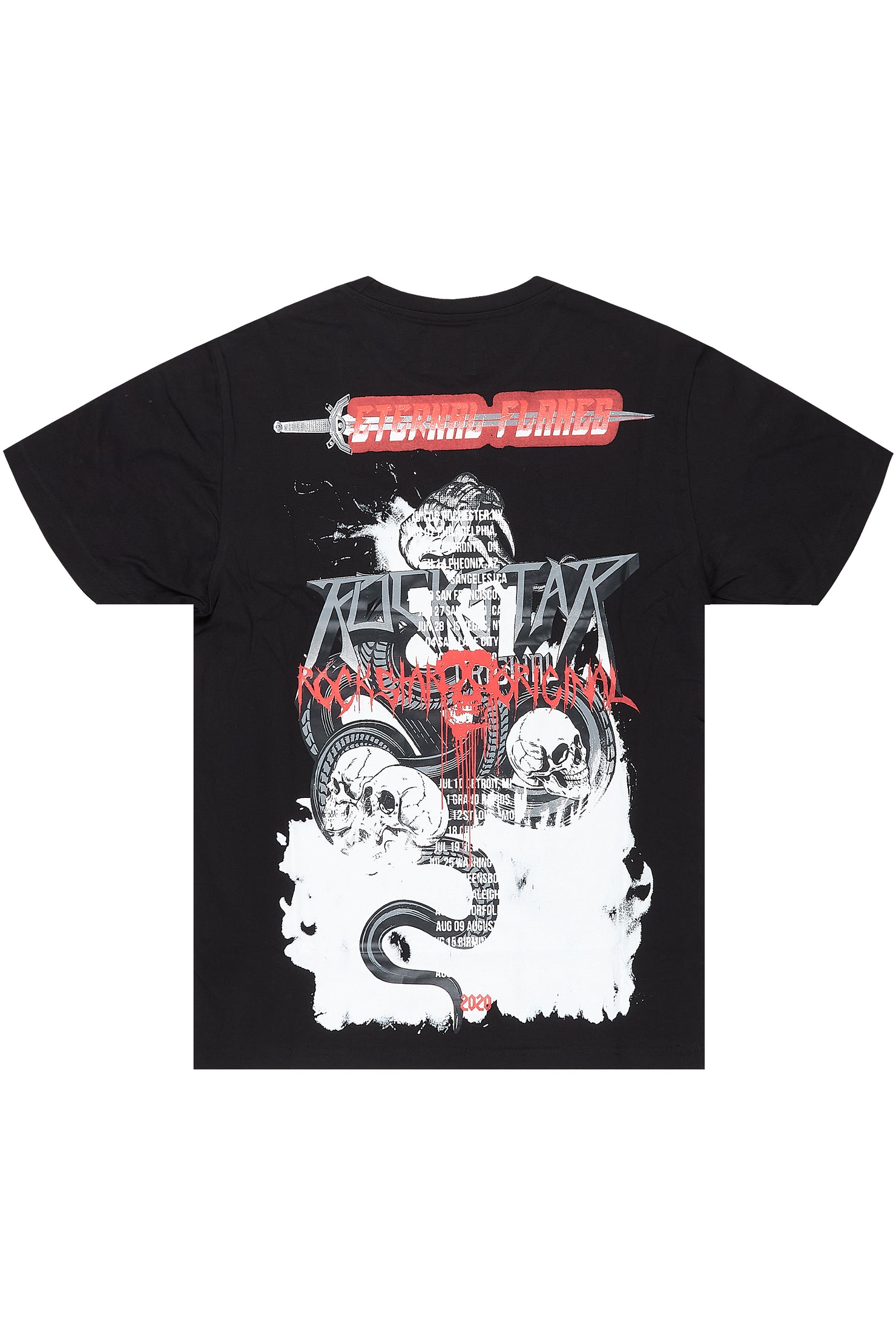 Viper Printed T-Shirt- Black