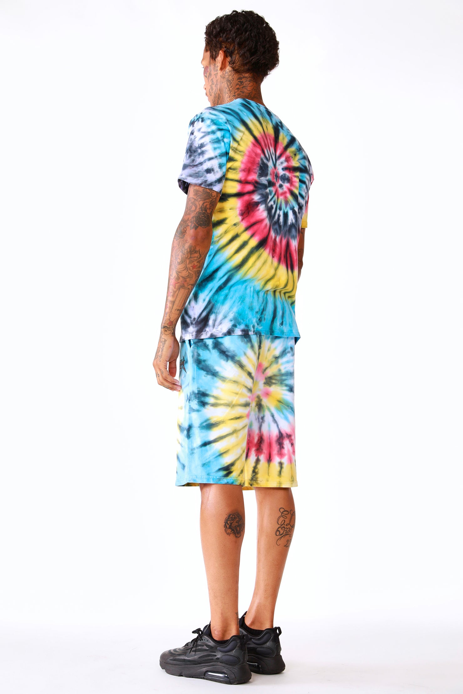 Vonham Tie Dye Short Set- Blk Multi