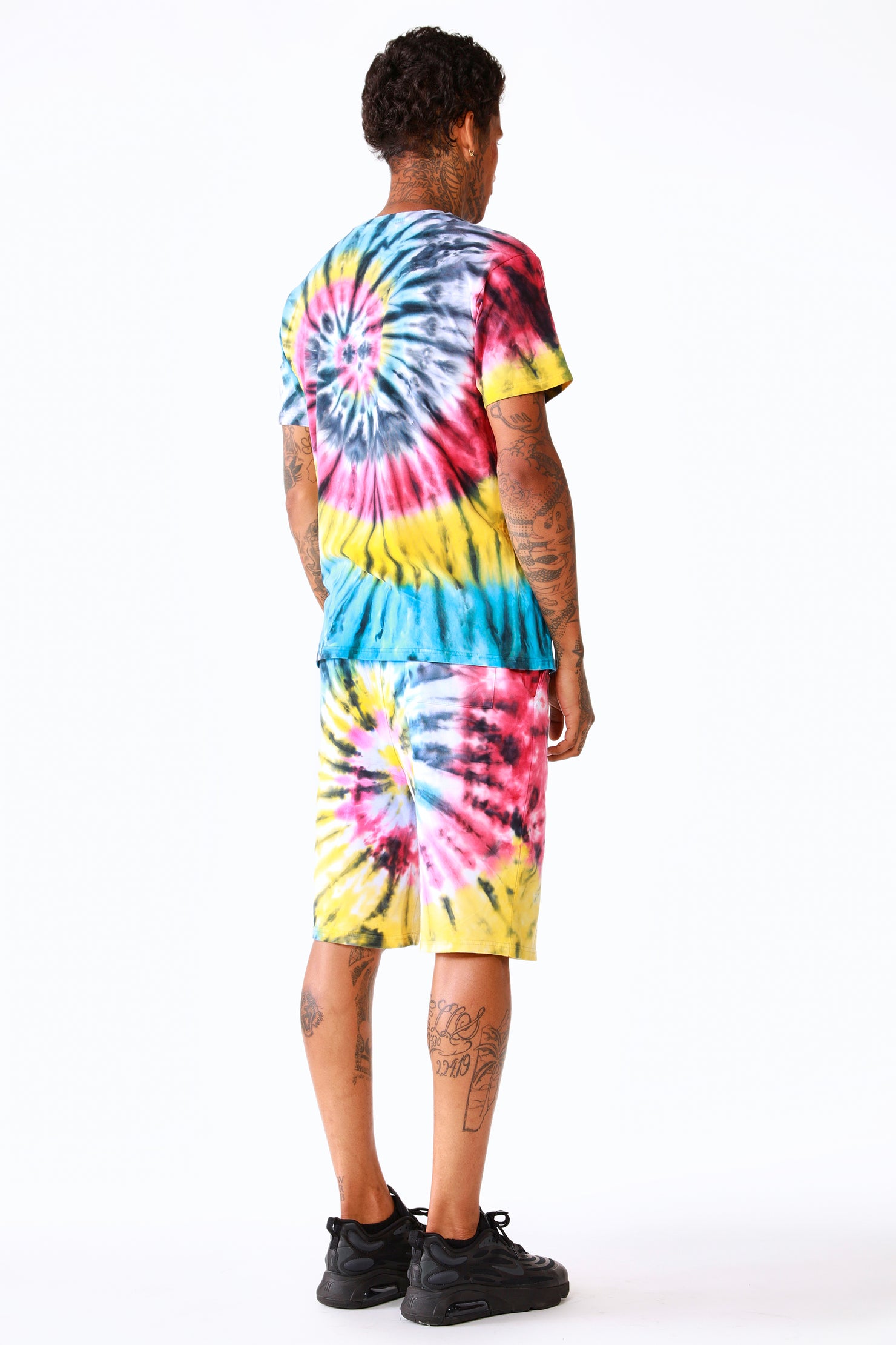 Vonham Tie Dye Short Set- Blk Multi