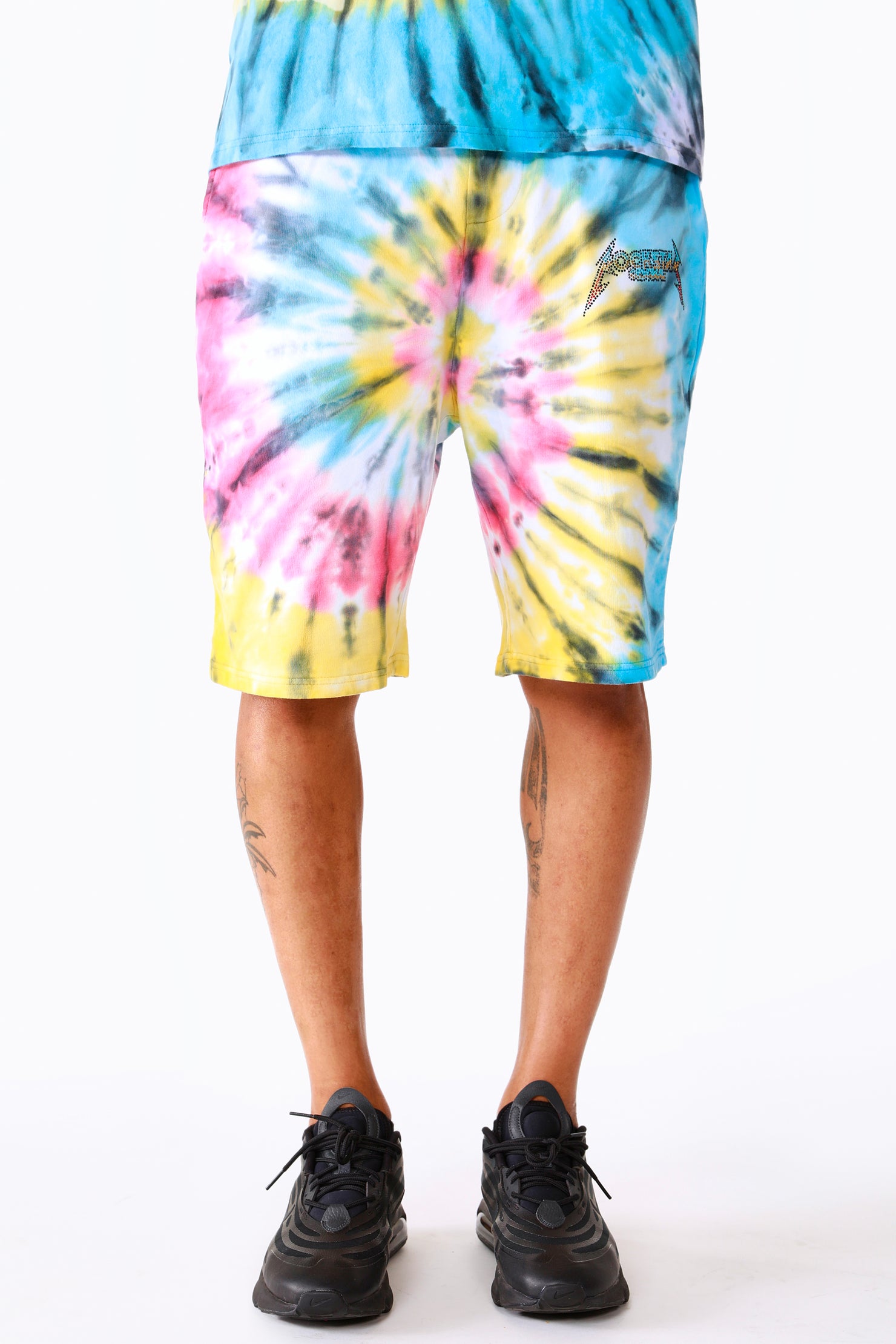 Vonham Tie Dye Short Set- Blk Multi