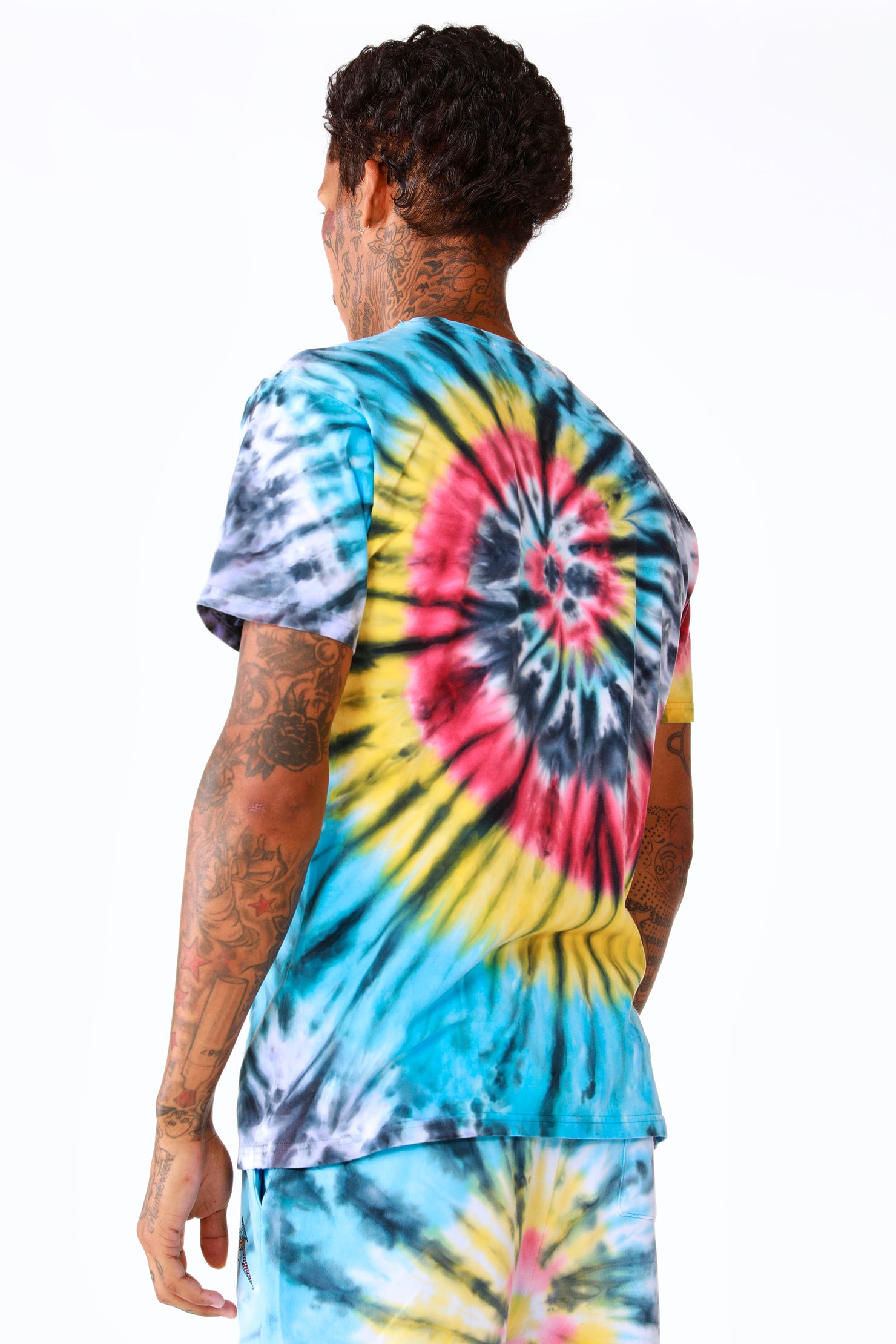 Vonham Tie Dye Short Set- Blk Multi