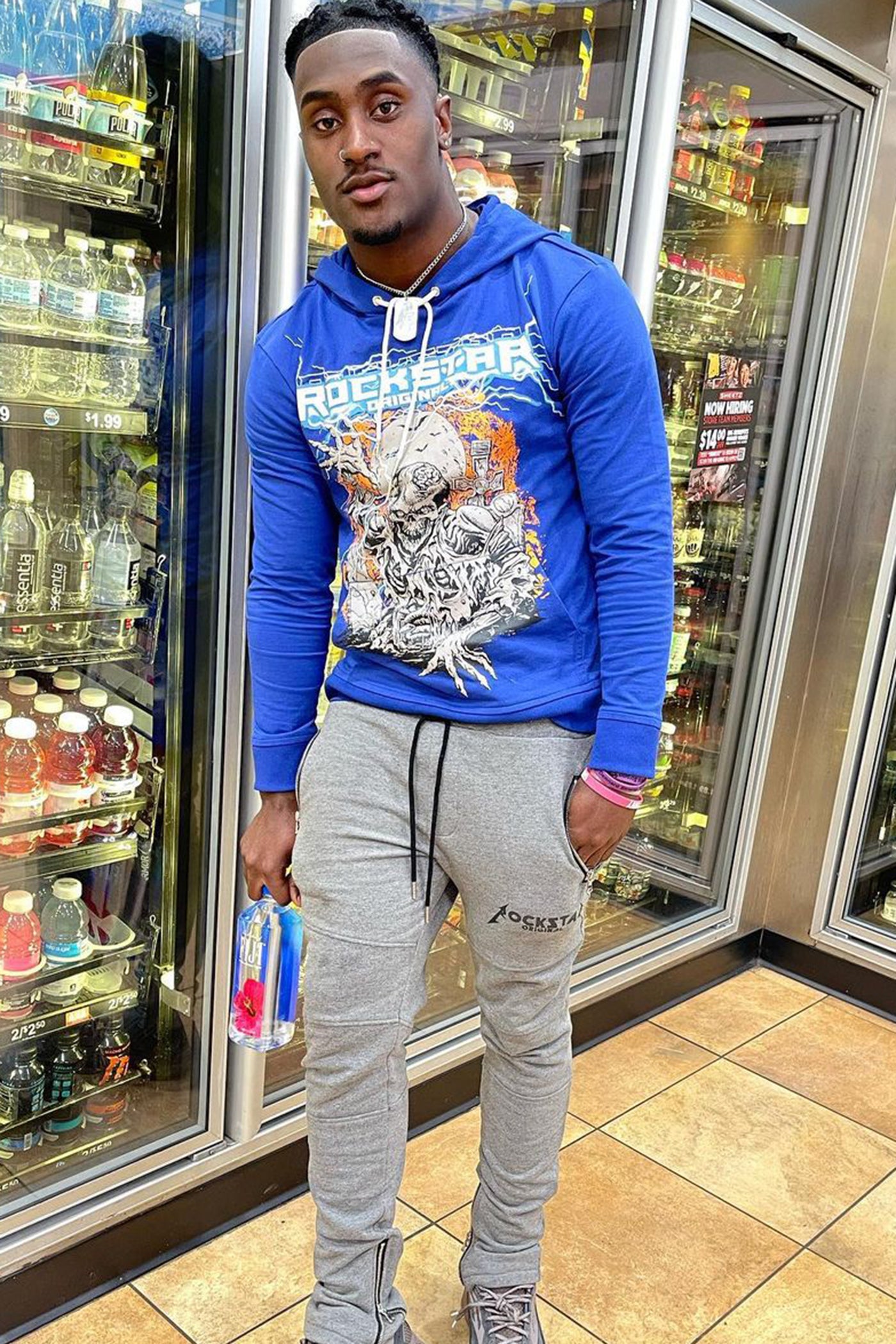 ZONE PRINTED HOODIE-ROYAL BLUE– Rockstar Original