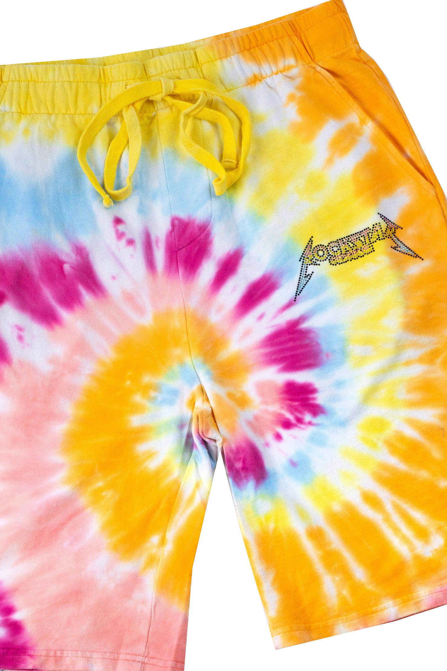 Kyler Tie Dye Short Set-Org/Pink