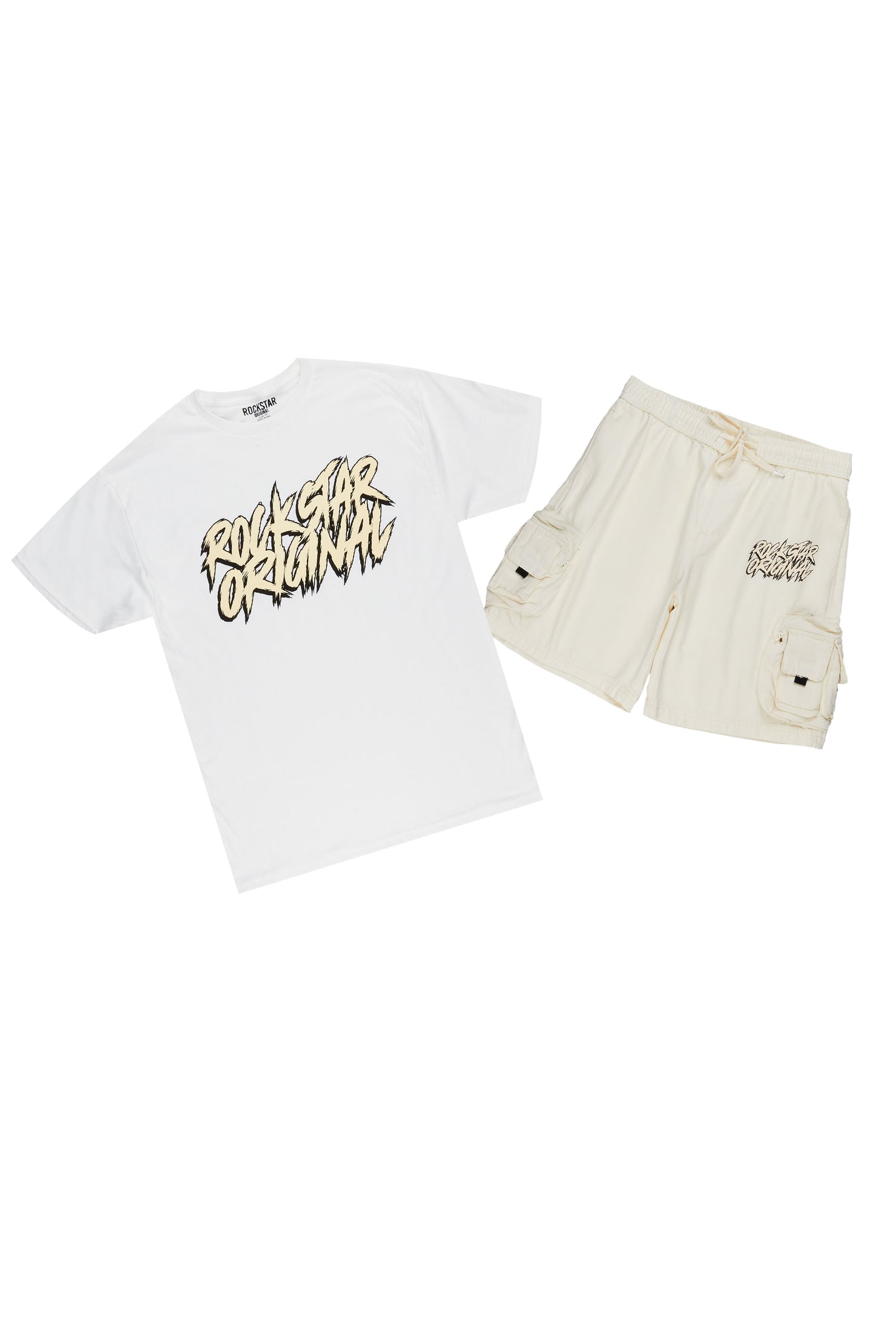 Zustrand White/Cream T-Shirt Short Set