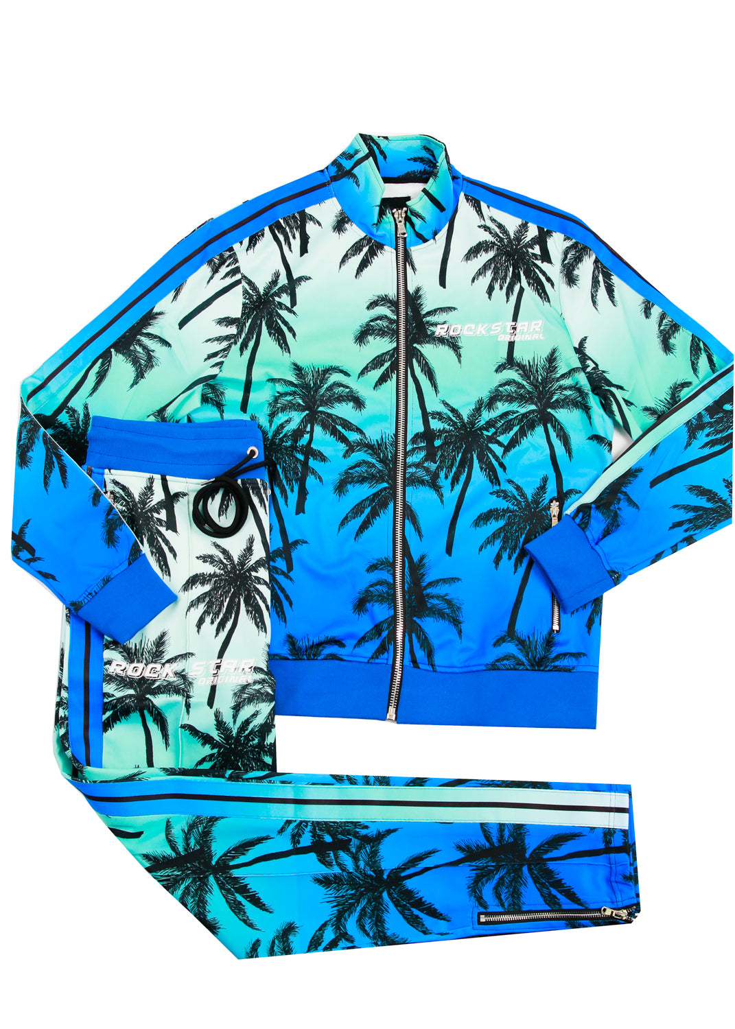 Eves Palm Print Set (Blue)